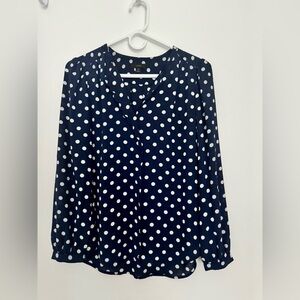 J. Crew Blue Long Sleeve Buttoned Blouse